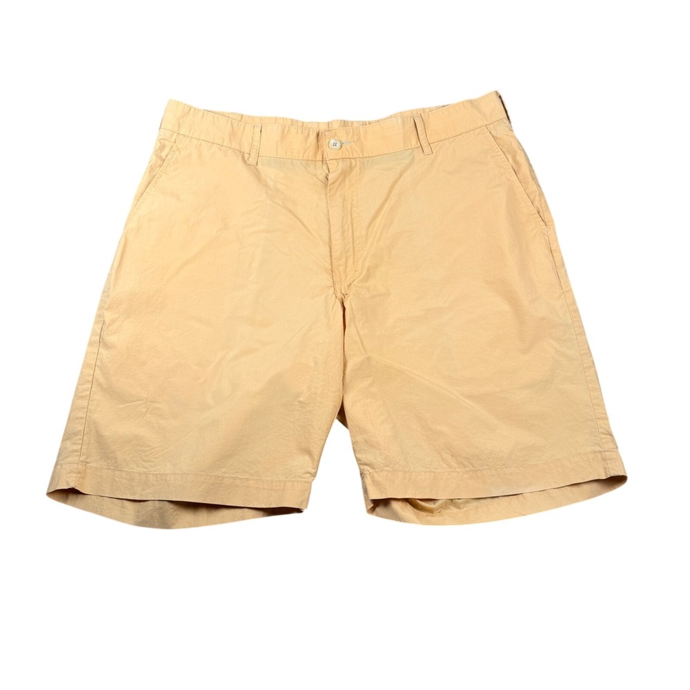 Bills Khakis Parker Short Mens 38 Yellow Apricot Cotton Poplin Made in USA 13501